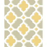 A-Street Prints Lido Mustard Quatrefoil Wallpaper - SKU 2744-24124