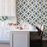 A-Street Prints Lido Navy Quatrefoil Wallpaper - SKU 2744-24125