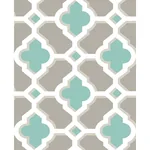 A-Street Prints Lido Turquoise Quatrefoil Wallpaper - SKU 2744-24123