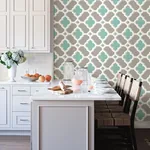A-Street Prints Lido Turquoise Quatrefoil Wallpaper - SKU 2744-24123