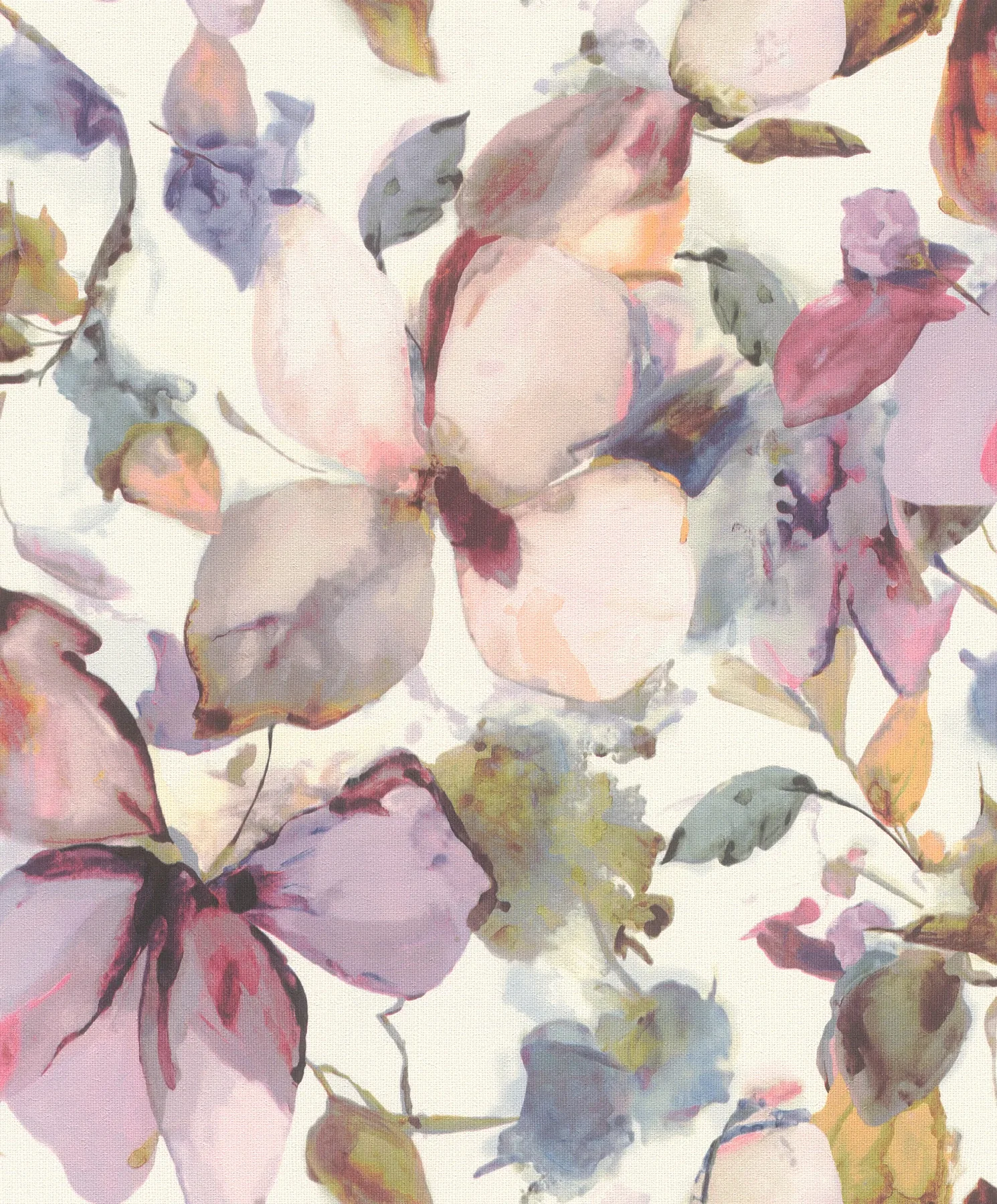 4202-481228 | Liliana Plum Floral Wallpaper