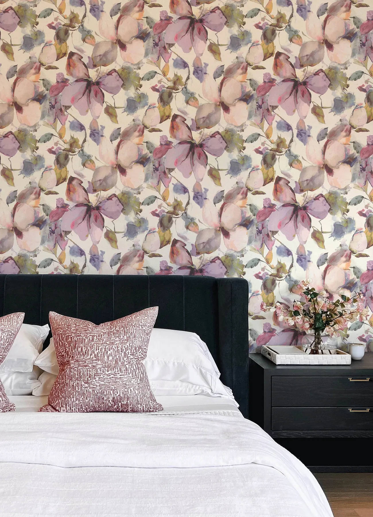 A-Street Prints Liliana Plum Floral Wallpaper - SKU 4202-481228