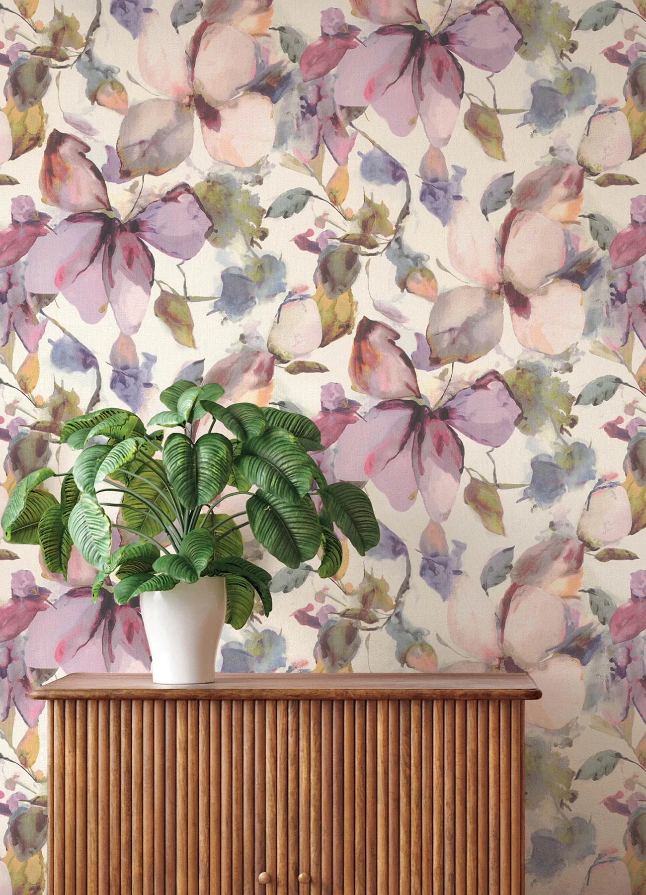 A-Street Prints Liliana Plum Floral Wallpaper - SKU 4202-481228