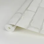 A-Street Prints Limewashed White Weathered Brick Wallpaper - SKU AST4075