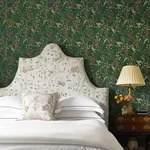 A-Street Prints Linden Dark Green Jungle Canopy Wallpaper - SKU 4147-80008