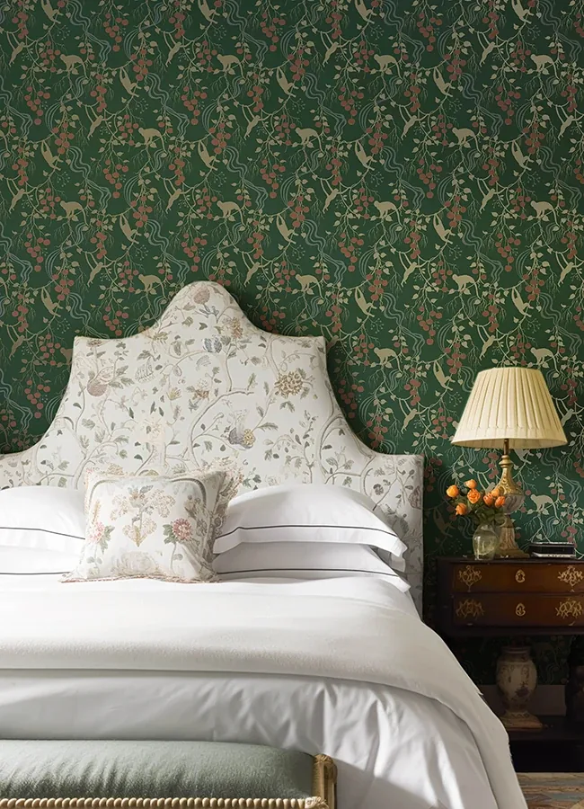 A-Street Prints Linden Dark Green Jungle Canopy Wallpaper - SKU 4147-80008
