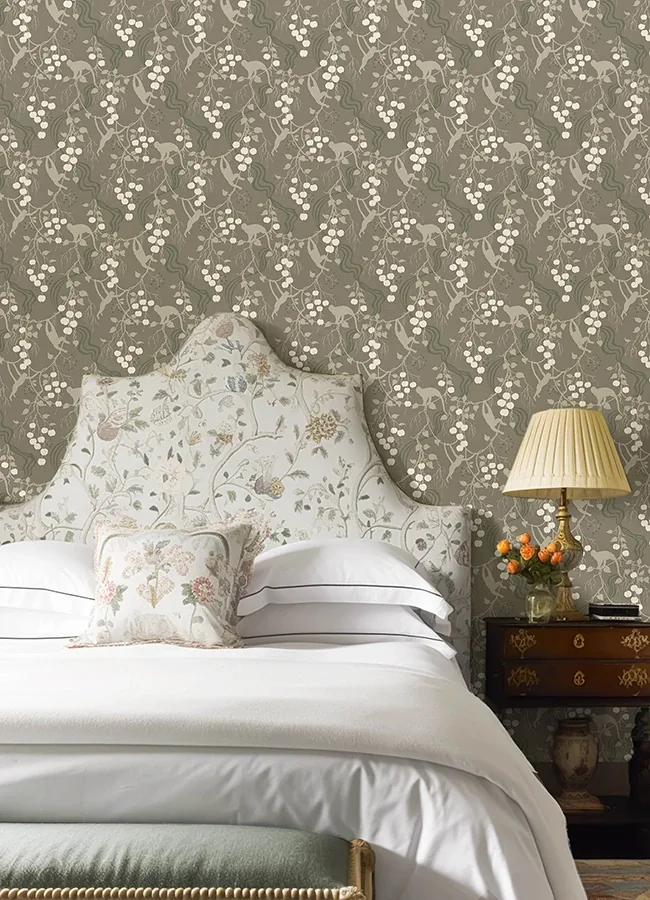 A-Street Prints Linden Stone Jungle Canopy Wallpaper - SKU 4147-80011