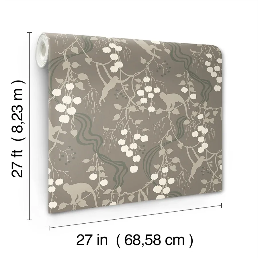 A-Street Prints Linden Stone Jungle Canopy Wallpaper - SKU 4147-80011
