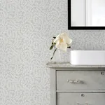 A-Street Prints Lindlöv Grey Leafy Vines Wallpaper - SKU 4143-34016