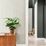 A-Street Prints Lindlöv Light Grey Leafy Vines Wallpaper - SKU 4143-34017