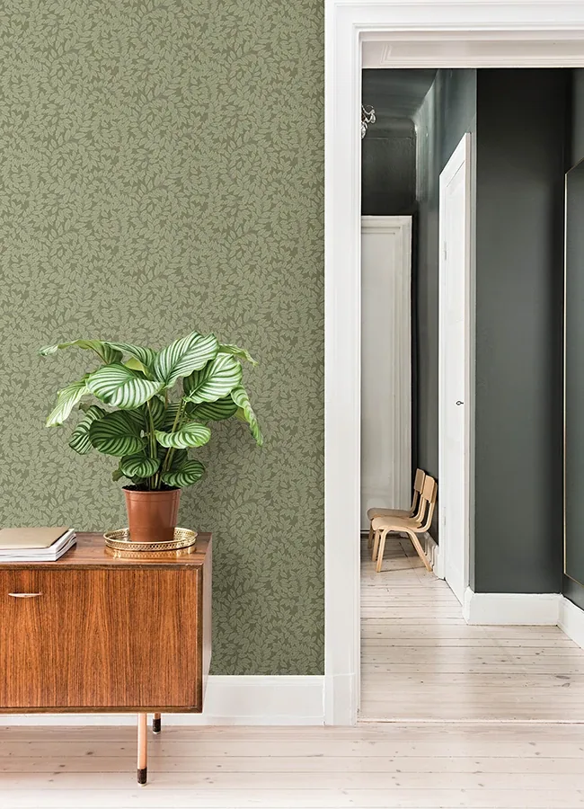 A-Street Prints Lindlöv Moss Leafy Vines Wallpaper - SKU 4143-34020