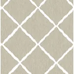 A-Street Prints Linen Ikat Trellis Wallpaper - SKU 2785-24812