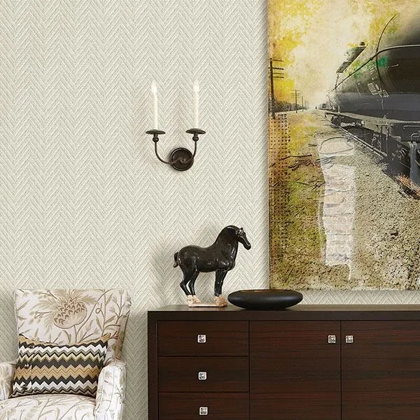 A-Street Prints Linen Ziggity Wallpaper - SKU 2785-24817