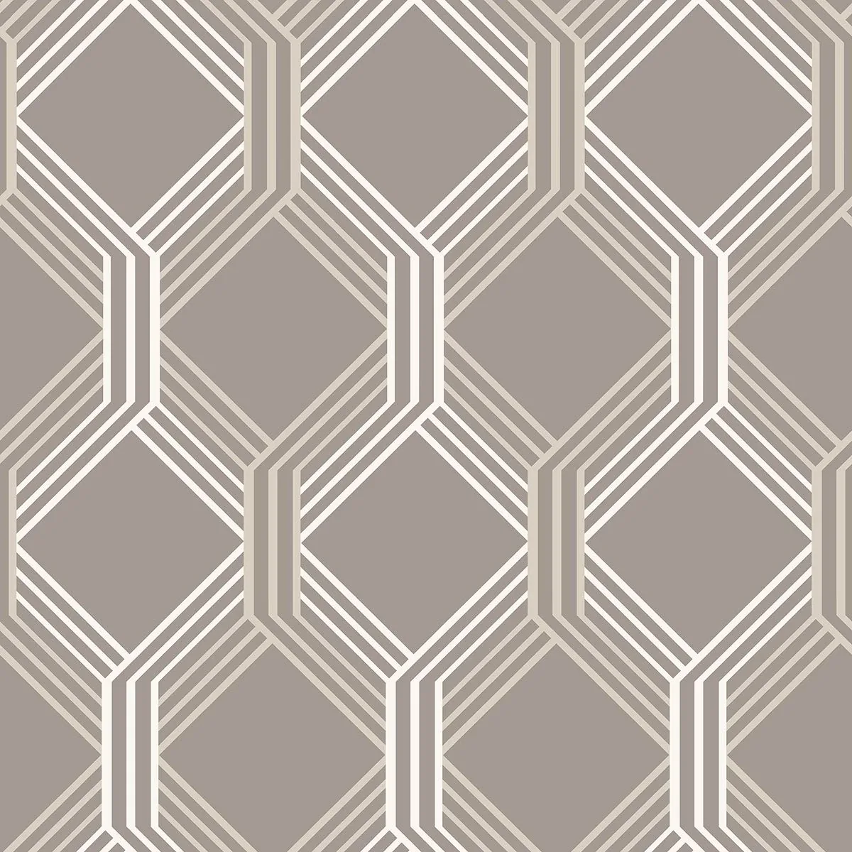 A-Street Prints Linkage Brown Trellis Wallpaper - SKU 2697-78052