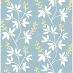 A-Street Prints Linnea Elsa Light Blue Botanical Trail Wallpaper - SKU 2901-25442