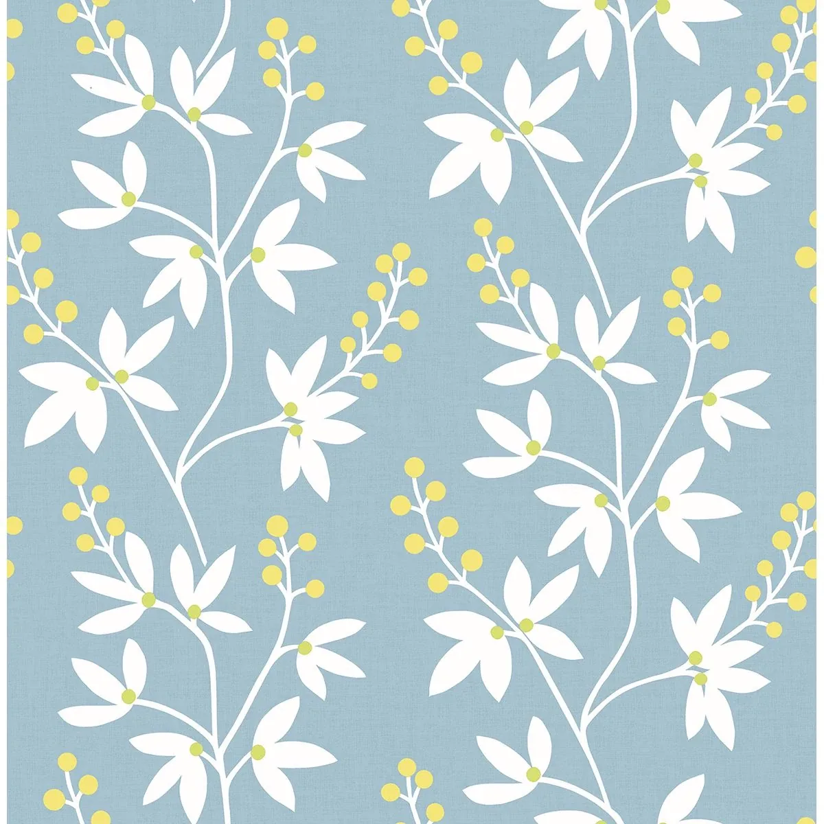 2901-25442 | Linnea Elsa Light Blue Botanical Trail Wallpaper