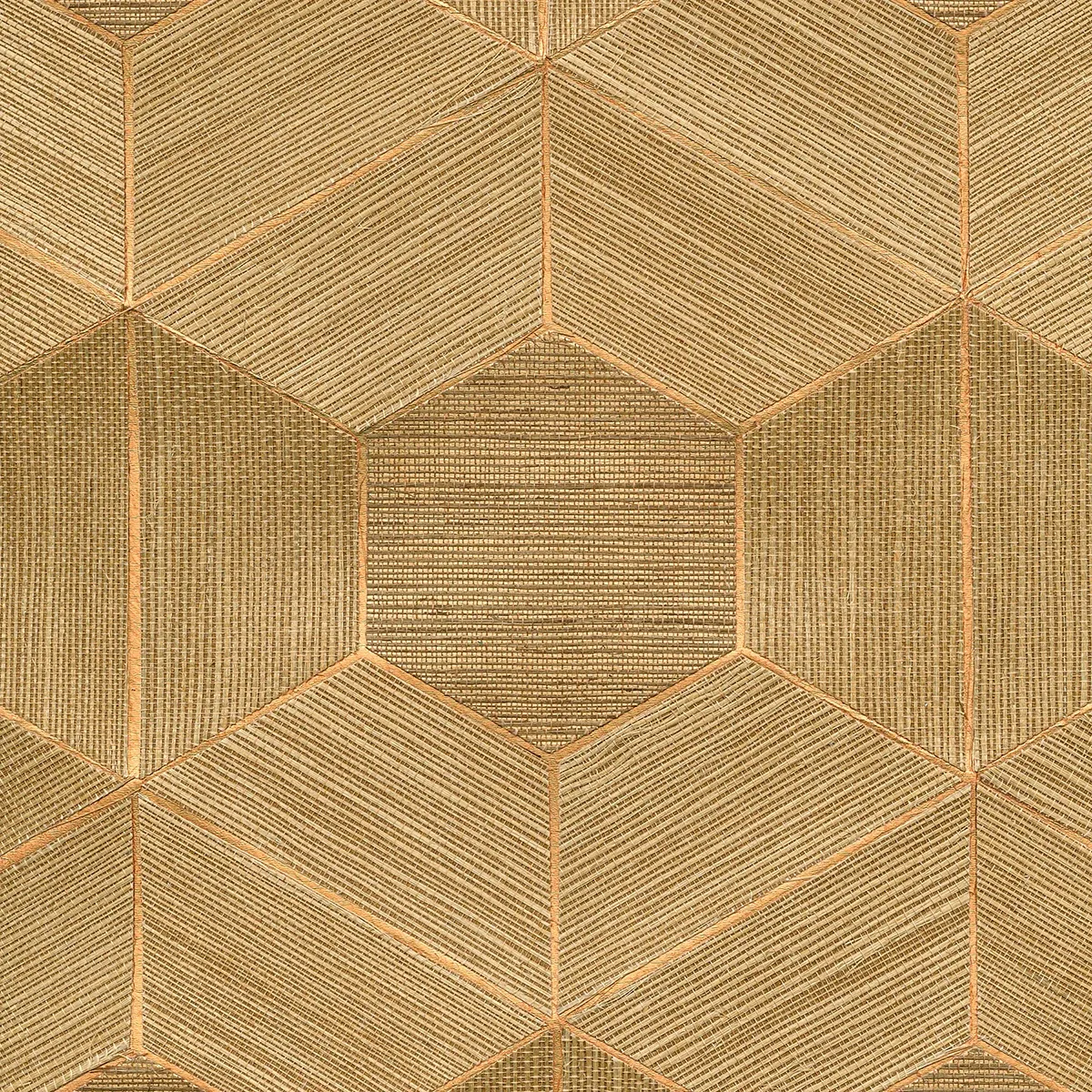 A-Street Prints Linzhi Copper Sisal Grasscloth Wallpaper - SKU 2972-86115