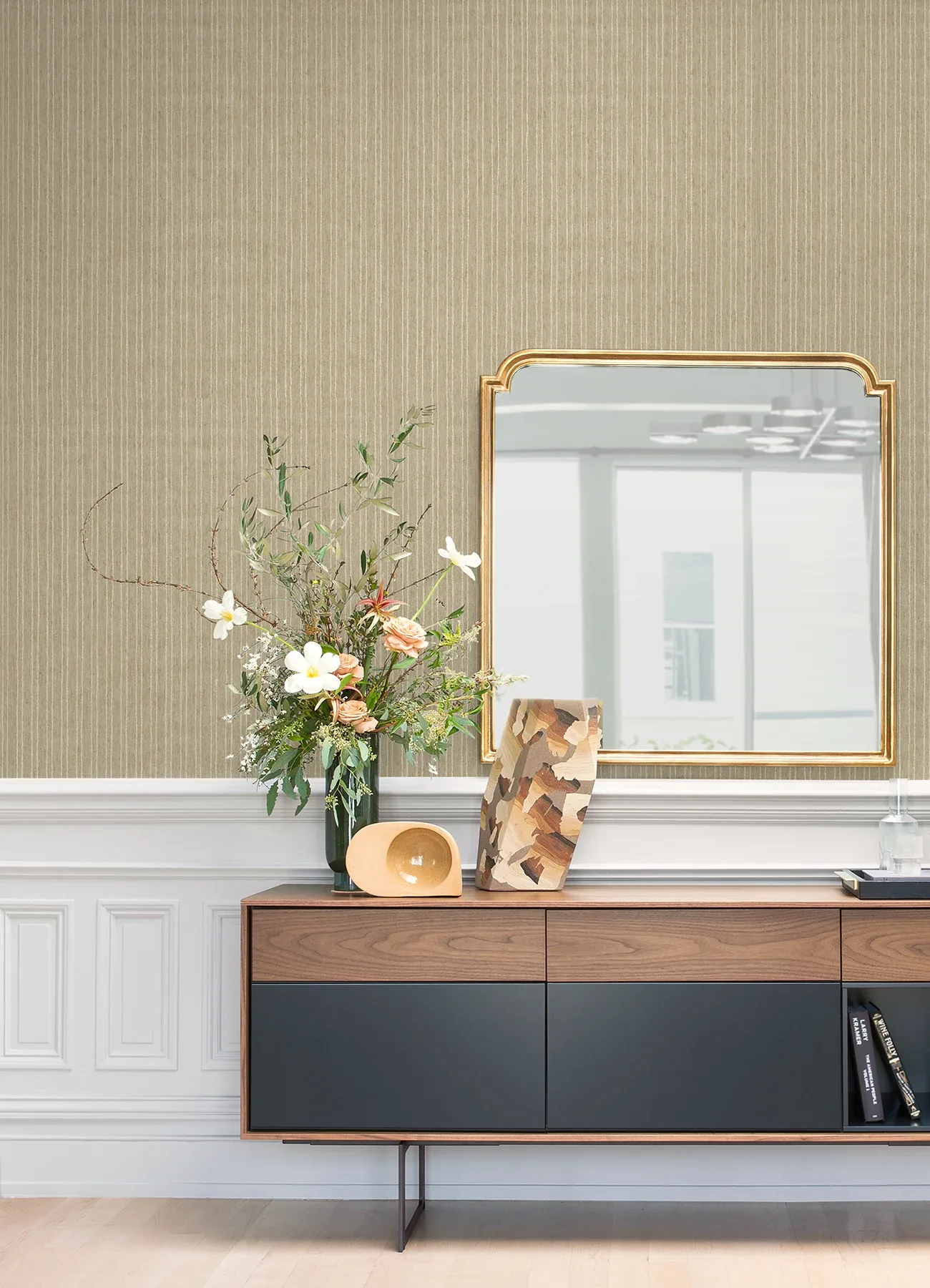 A-Street Prints Liqin Light Brown String Wallpaper - SKU 2923-88031