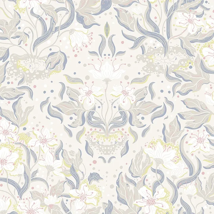 A-Street Prints Lisa Bone Floral Damask Wallpaper - SKU 4143-22015