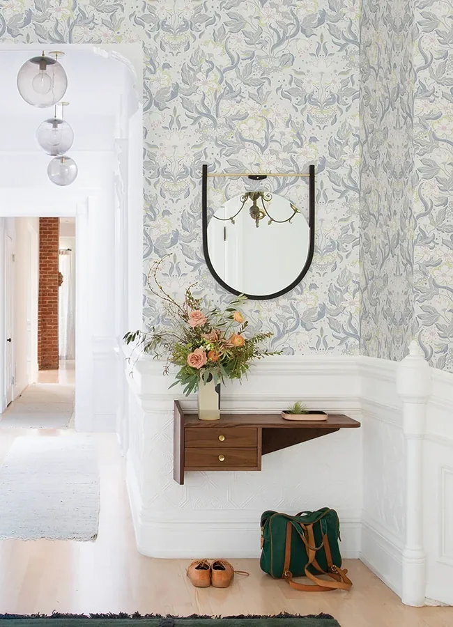 A-Street Prints Lisa Bone Floral Damask Wallpaper - SKU 4143-22015