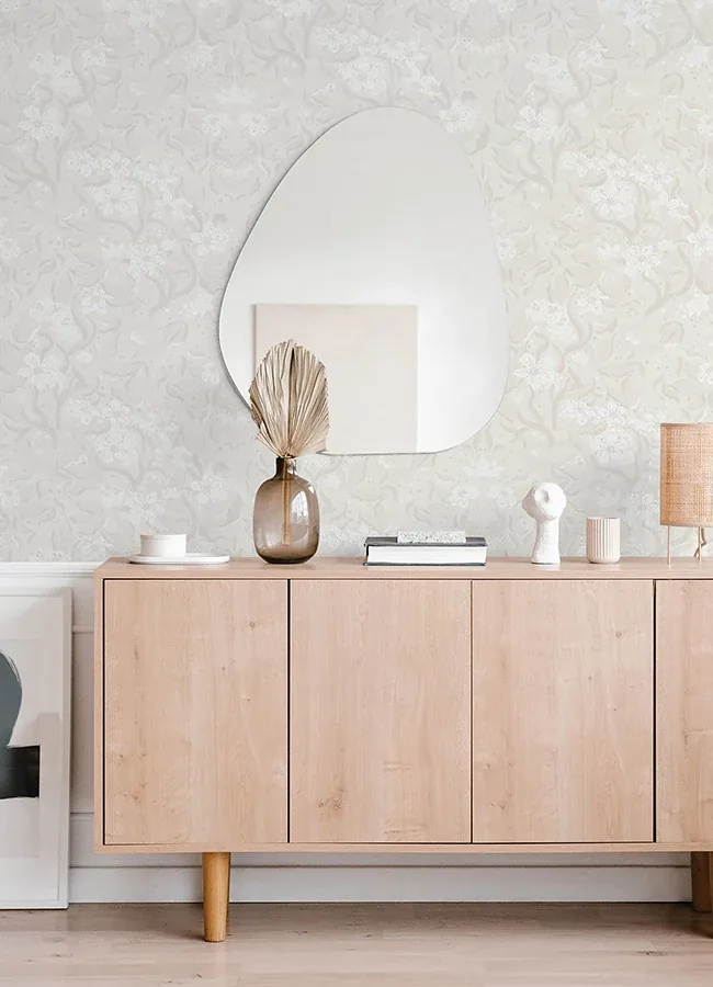 A-Street Prints Lisa Grey Floral Damask Wallpaper - SKU 4143-22019