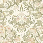 A-Street Prints Lisa Olive Floral Damask Wallpaper - SKU 4143-22017