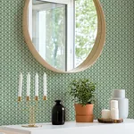 A-Street Prints Lisbeth Green Geometric Lattice Wallpaper - SKU 2969-26001