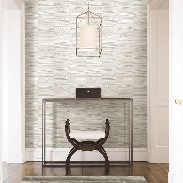 A-Street Prints Lithos Grey Geometric Marble Wallpaper - SKU 2908-87121