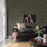 A-Street Prints Livia Black Trellis Wallpaper - SKU 4014-26409
