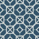 A-Street Prints Livia Dark Blue Trellis Wallpaper - SKU 4014-26411
