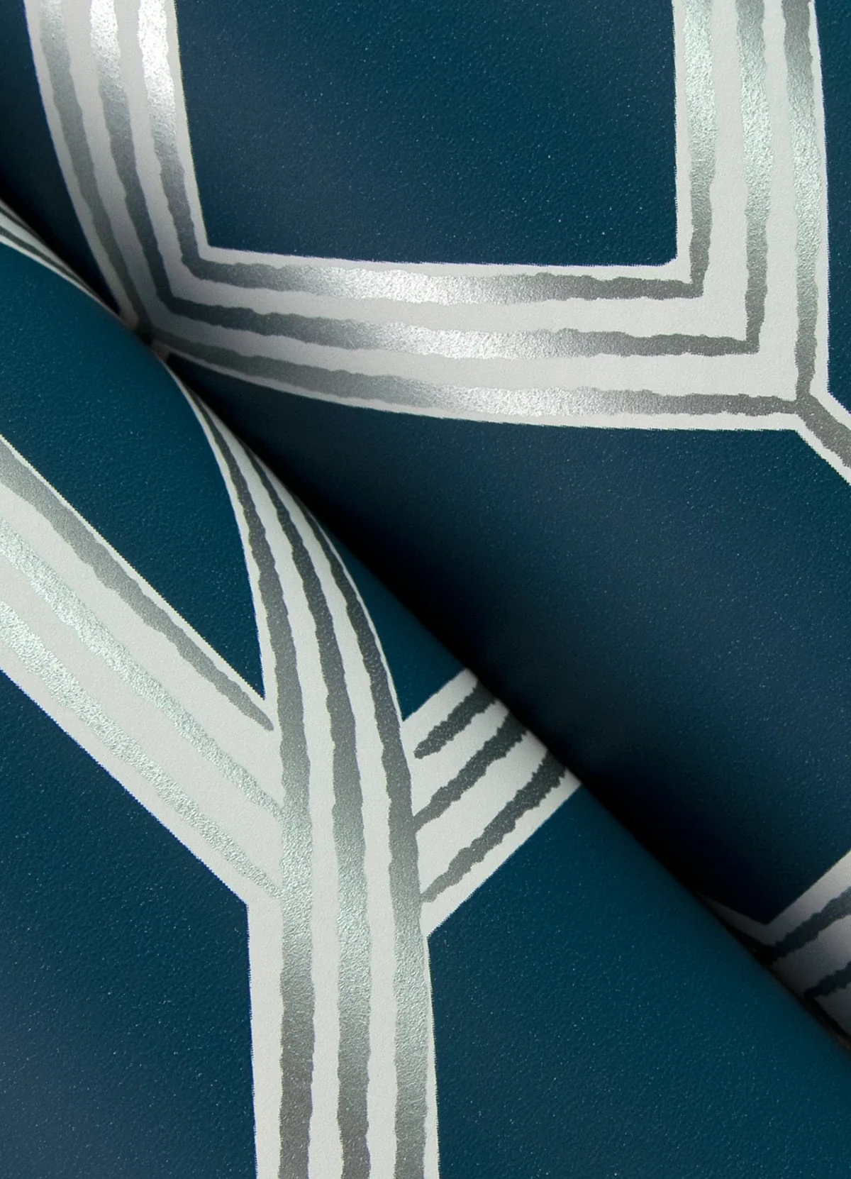 A-Street Prints Livia Dark Blue Trellis Wallpaper - SKU 4014-26411