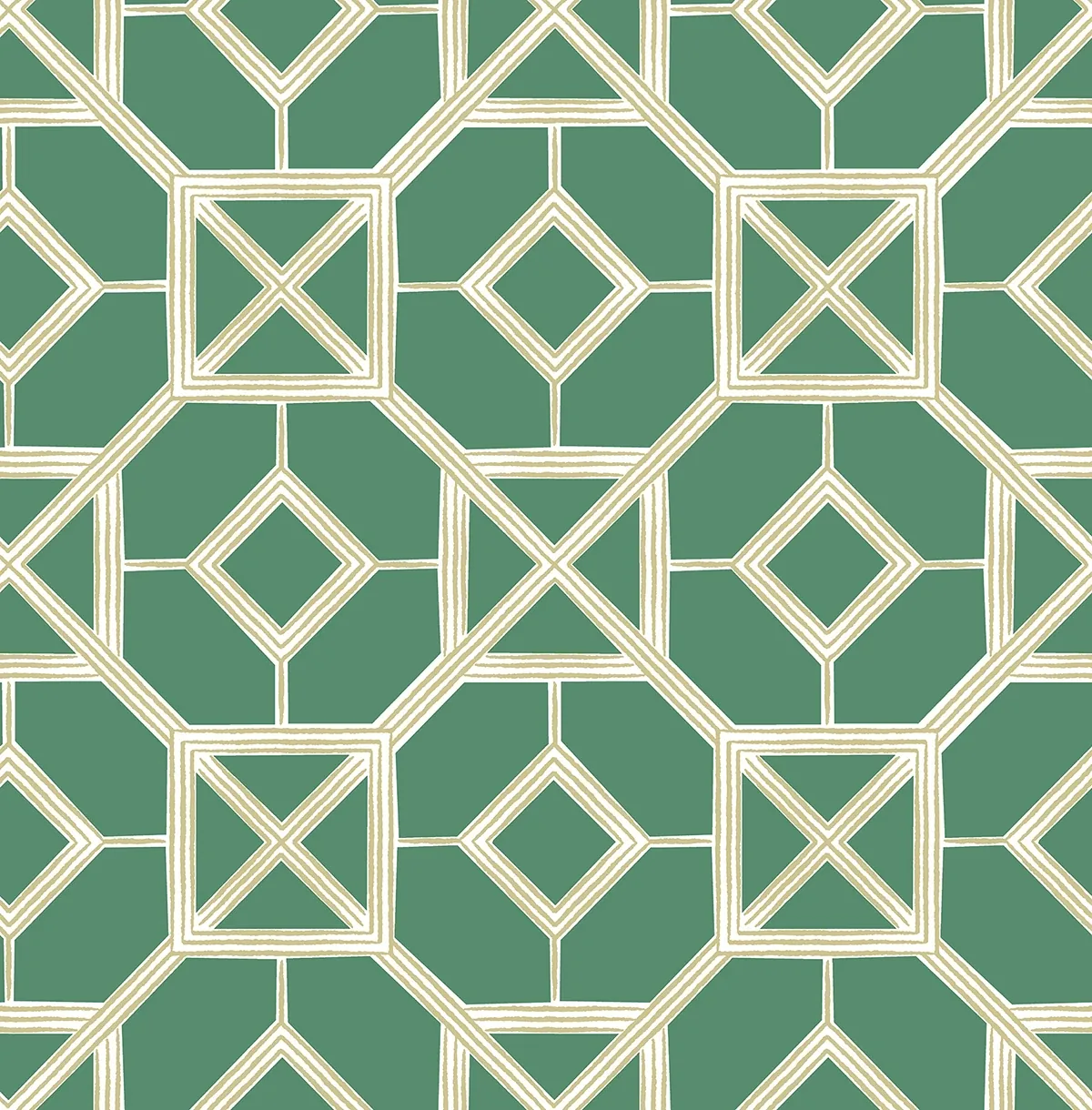4014-26410 | Livia Green Trellis Wallpaper