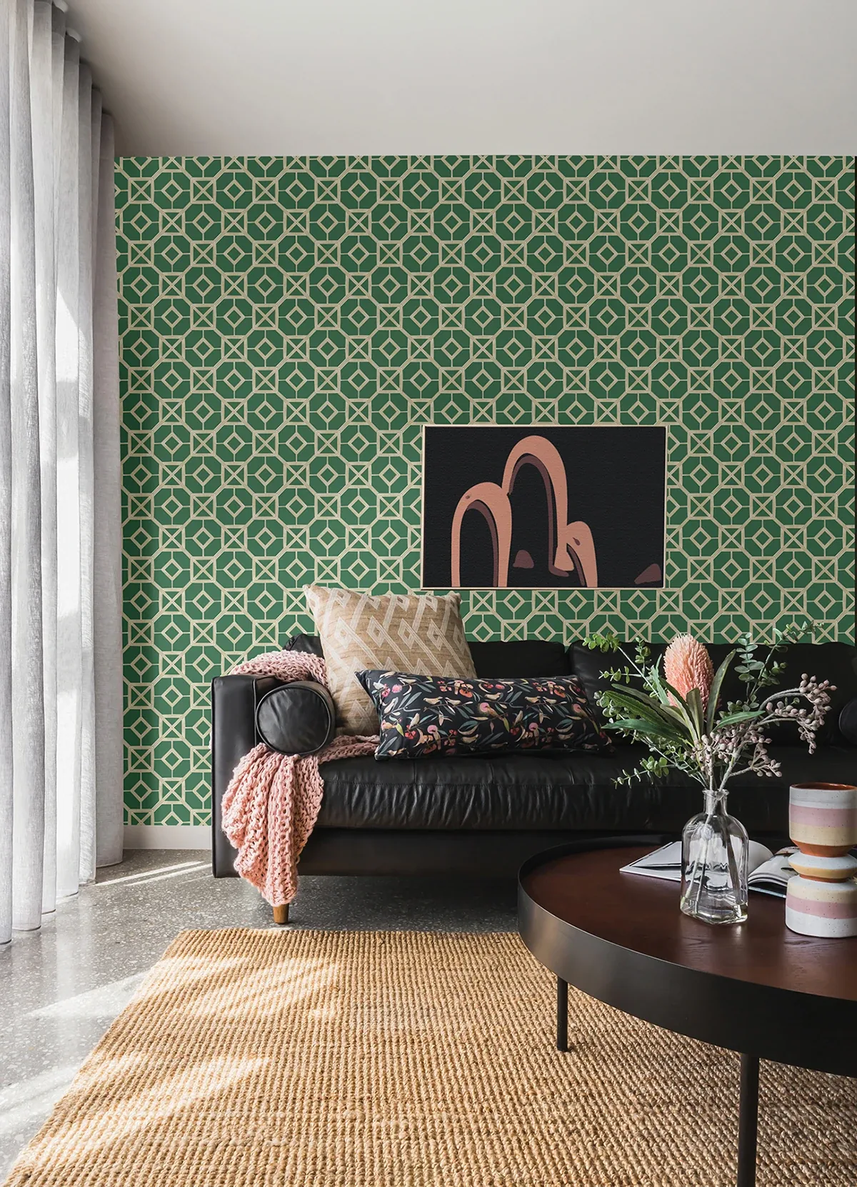 A-Street Prints Livia Green Trellis Wallpaper | Wallpaper Twins A-Street Prints Livia Green Trellis Wallpaper - SKU 4014-26410