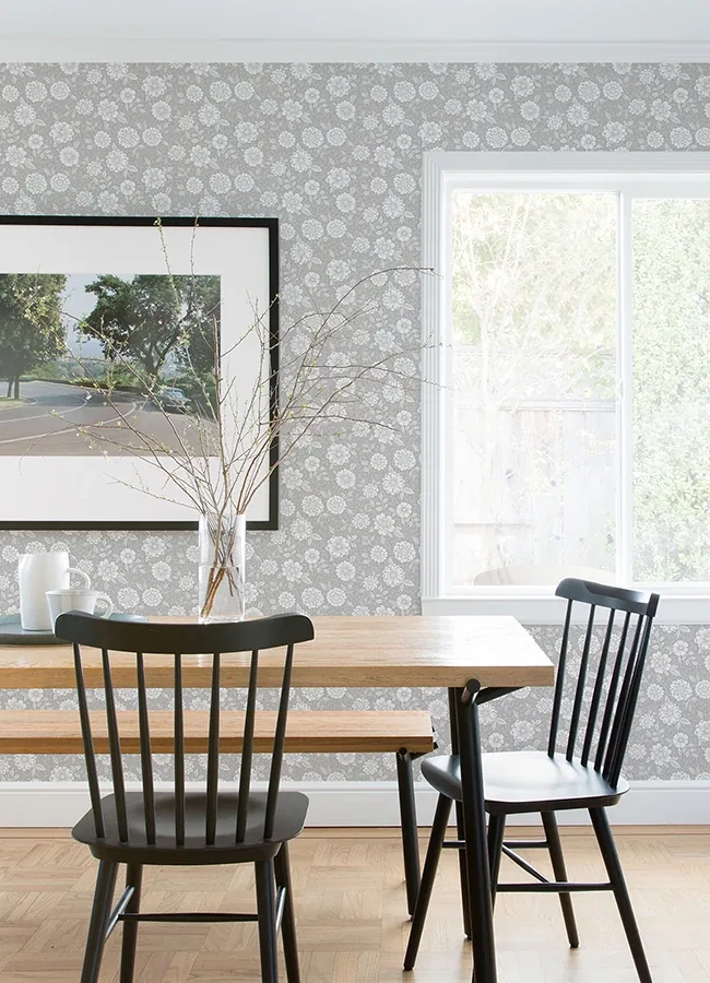 A-Street Prints Lizette Grey Charming Floral Wallpaper | Wallpaper Twins A-Street Prints Lizette Grey Charming Floral Wallpaper - SKU 4080-15909