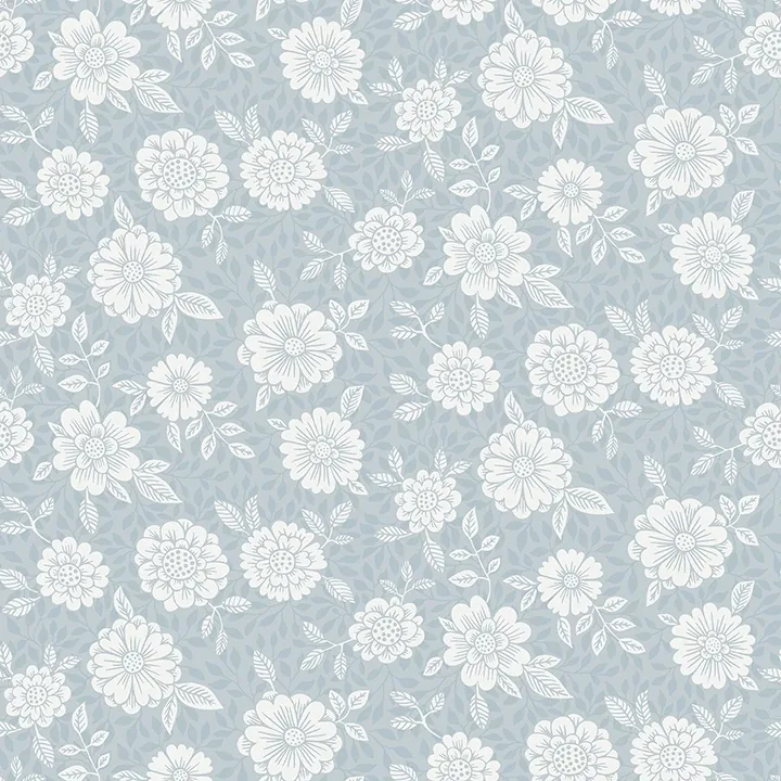 4080-15912 | Lizette Light Blue Charming Floral Wallpaper