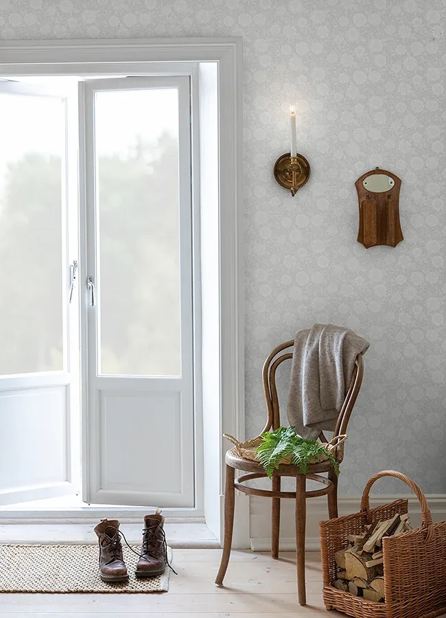 A-Street Prints Lizette Light Grey Charming Floral Wallpaper | Wallpaper Twins A-Street Prints Lizette Light Grey Charming Floral Wallpaper - SKU 4080-15908