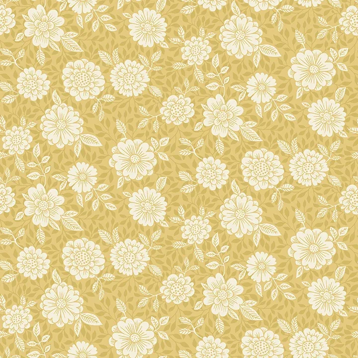 A-Street Prints Lizette Mustard Charming Floral Wallpaper - SKU 4080-15910