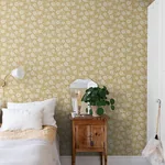 A-Street Prints Lizette Mustard Charming Floral Wallpaper | Wallpaper Twins A-Street Prints Lizette Mustard Charming Floral Wallpaper - SKU 4080-15910