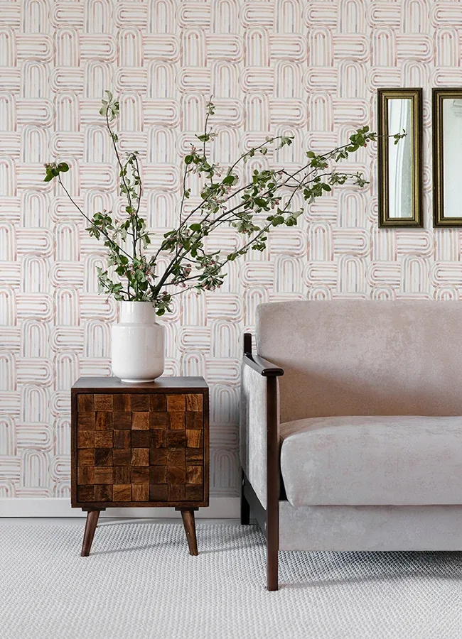 A-Street Prints Lolly Blush Arches Wallpaper | Wallpaper Twins A-Street Prints Lolly Blush Arches Wallpaper - SKU 4135-27271