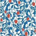 A-Street Prints Loretto Blue Citrus Wallpaper - SKU 2969-26024