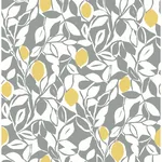A-Street Prints Loretto Grey Citrus Wallpaper | Wallpaper Twins A-Street Prints Loretto Grey Citrus Wallpaper - SKU 2969-26025