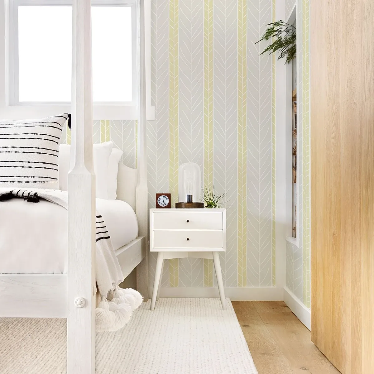 A-Street Prints Lottie Yellow Stripe Wallpaper - SKU 2903-25818