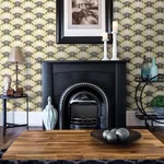 A-Street Prints Lotus Mustard Floral Fans Wallpaper | Wallpaper Twins A-Street Prints Lotus Mustard Floral Fans Wallpaper - SKU 2861-25754