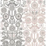A-Street Prints Lovebirds Light Pink Folk Stripe Wallpaper | Wallpaper Twins A-Street Prints Lovebirds Light Pink Folk Stripe Wallpaper - SKU 2821-25105