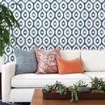 A-Street Prints Lucia Blue Diamond Wallpaper - SKU 2744-24143
