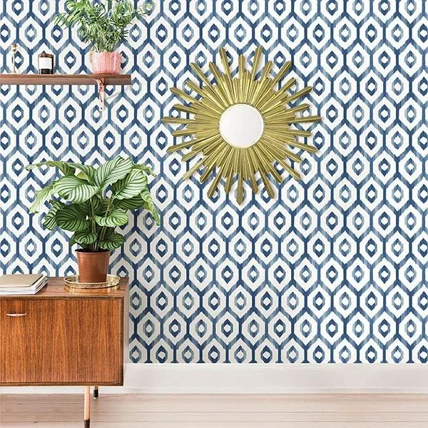 A-Street Prints Lucia Blue Diamond Wallpaper - SKU 2744-24143