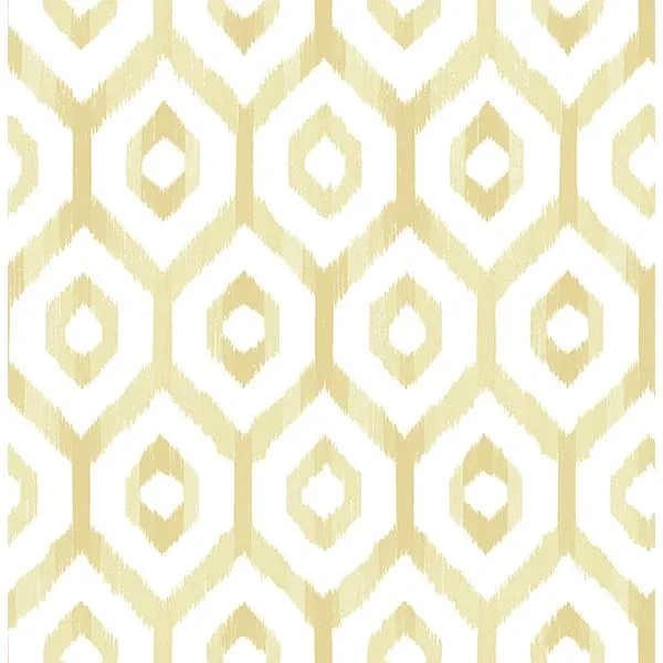 A-Street Prints Lucia Yellow Diamond Wallpaper - SKU 2744-24141