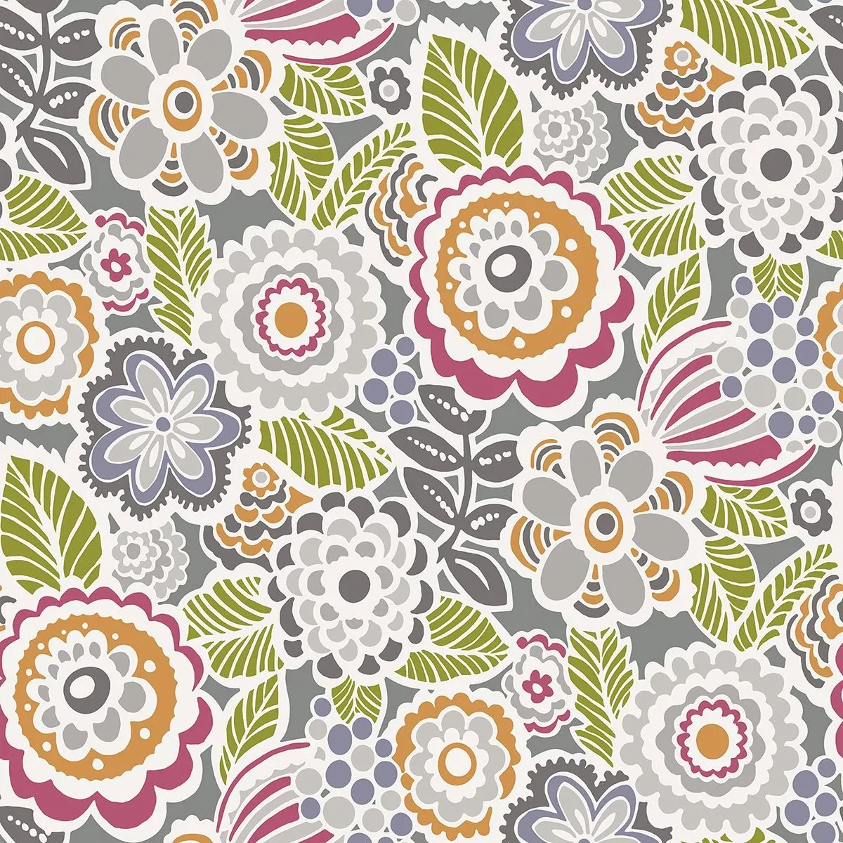 2903-25865 | Lucy Multicolor Floral Wallpaper