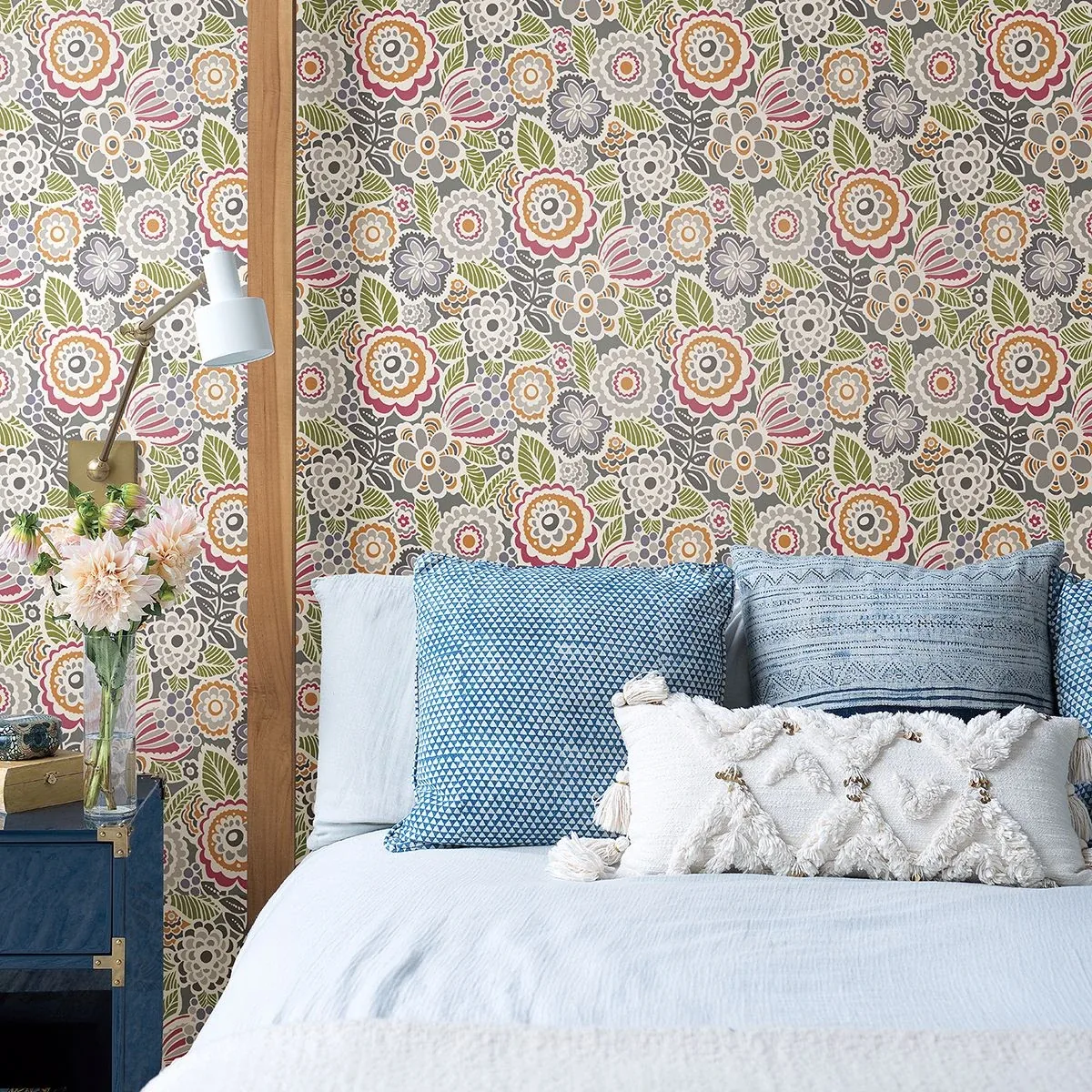 A-Street Prints Lucy Multicolor Floral Wallpaper - SKU 2903-25865