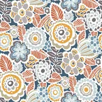 A-Street Prints Lucy Navy Floral Wallpaper | Wallpaper Twins A-Street Prints Lucy Navy Floral Wallpaper - SKU 2903-25866